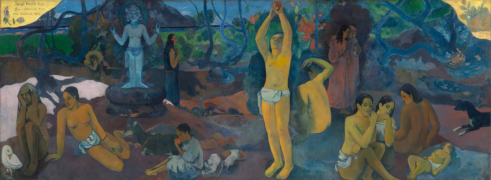 Paul Gauguin, Where Do We Come From? What Are We? Where Are We Going? 1897-98, image from MFA Boston