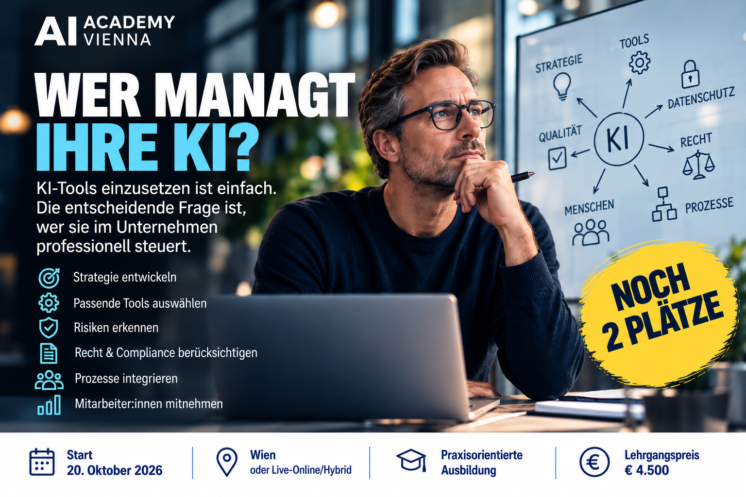 KI-Management statt KI-Chaos: Ausbildung KI-Manager:in startet am 20. Oktober in Wien &amp; Live-Online