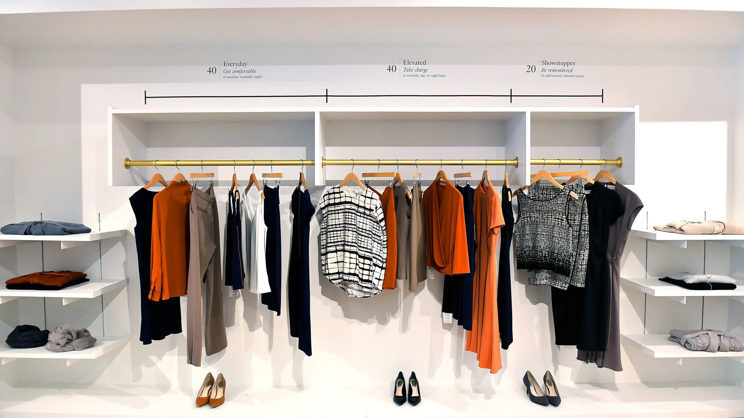 The showroom of MM.Lafleur, which sells professional attire for women. DACA recipient Nejvi Bejko works as a showroom stylist for the apparel company. Photo: Katherine Frey/The Washington Post via Getty Images