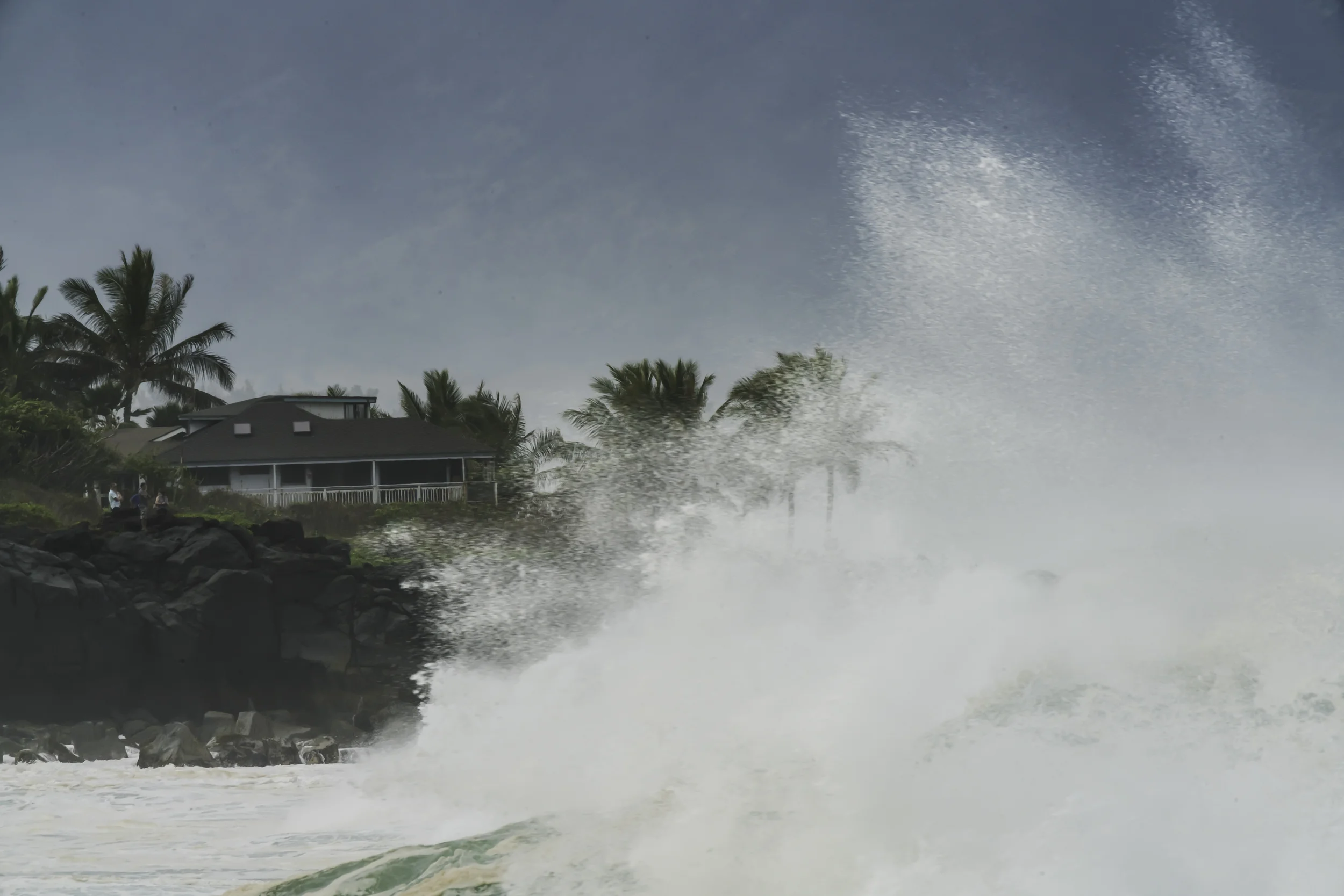 North shore of Oahu high surf warning