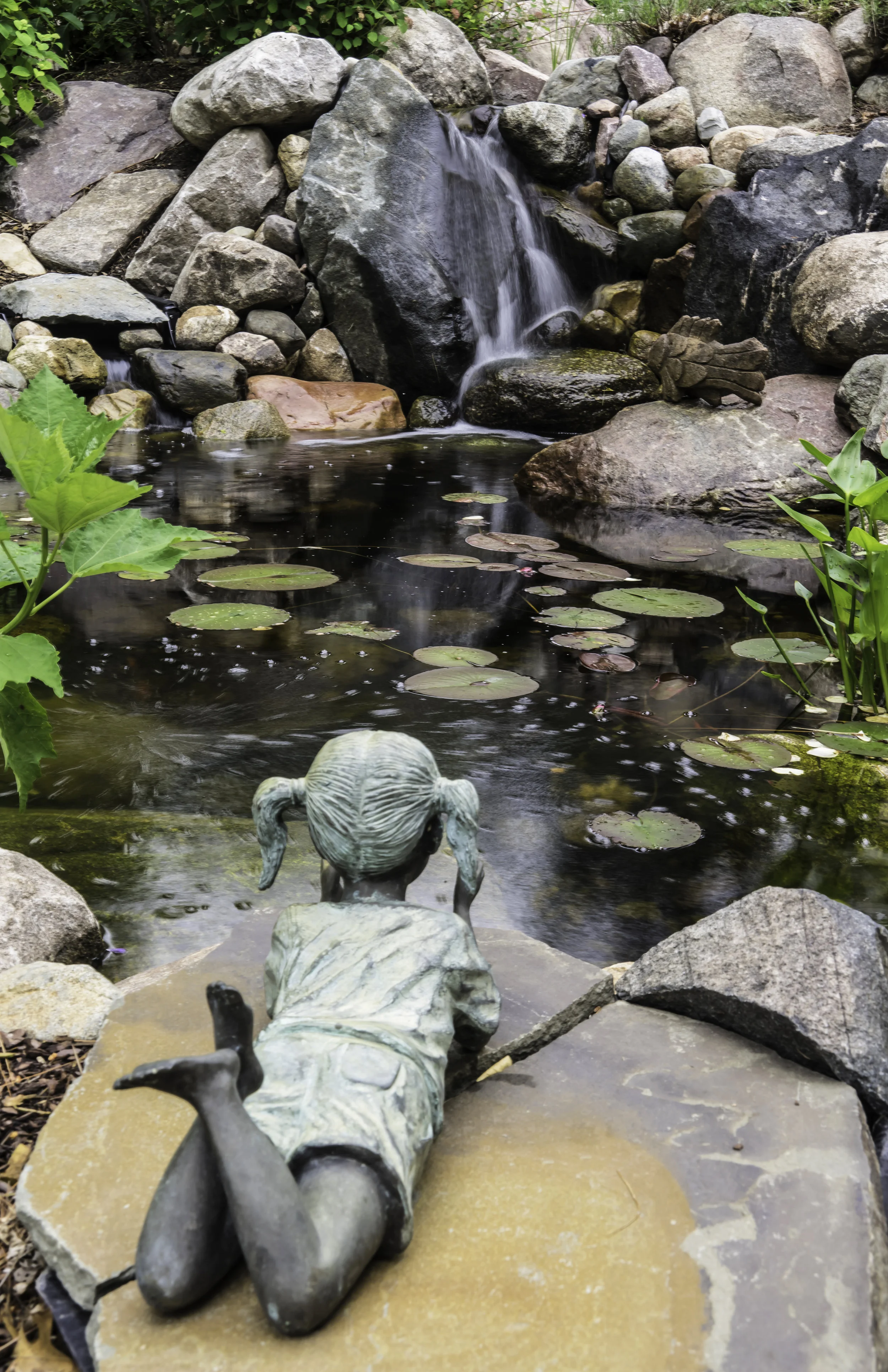 Copper Girl in a Garden
