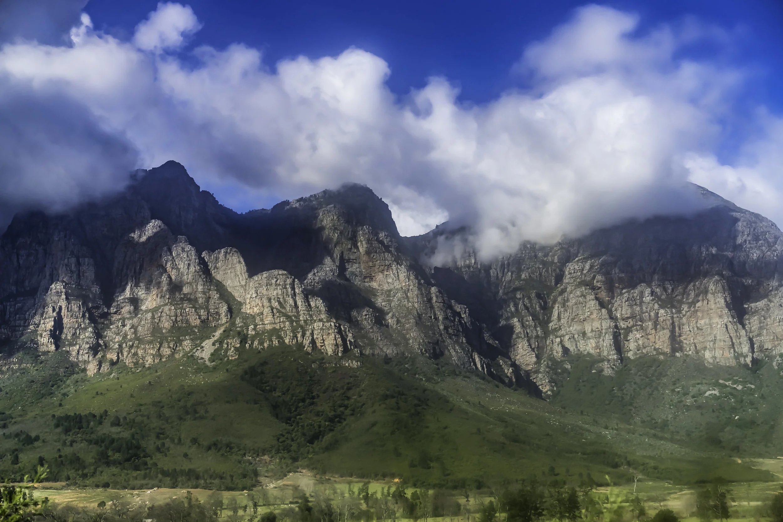Mountains around the wine district of Cape Town SA