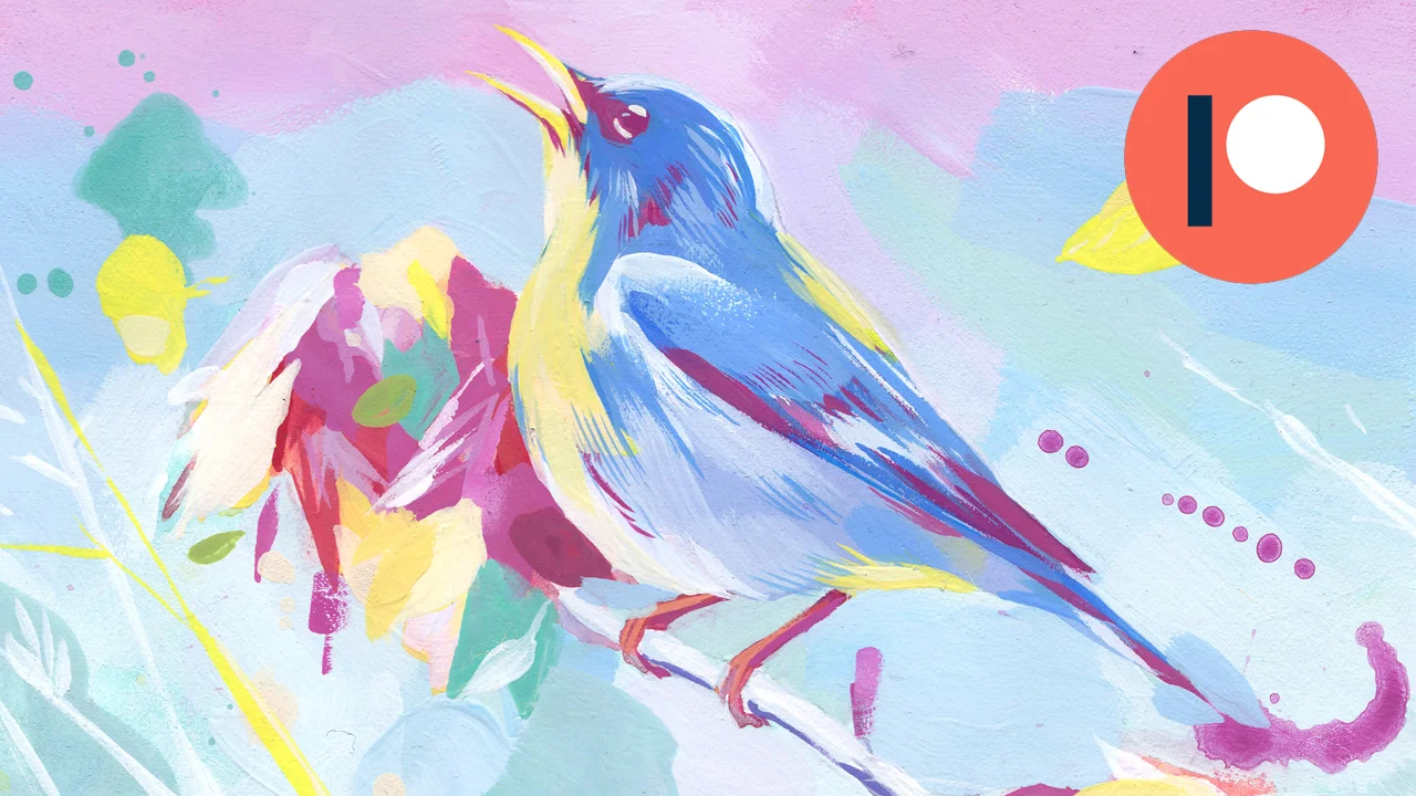 How to paint a bird with Gouache