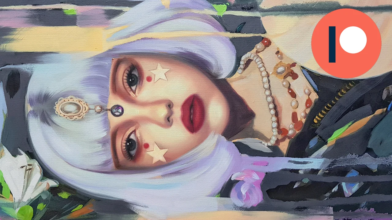 Full Painting Process w Palette: The Fortune Teller // Oil Painting