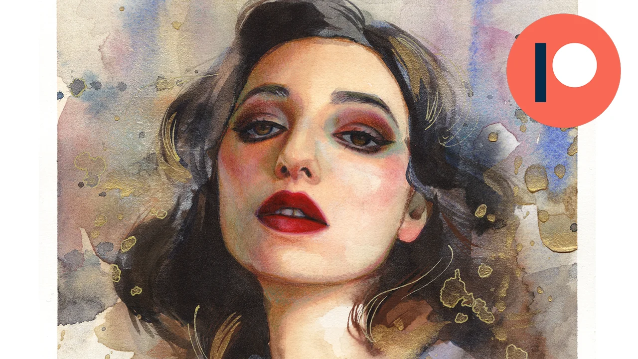 Portrait Tutorial with Watercolors & Color Pencils