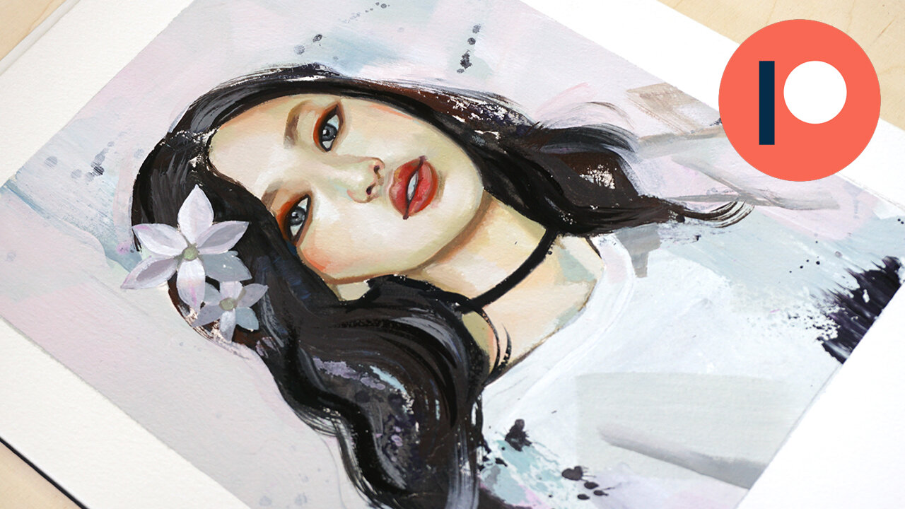 Acrylics & Oil Portrait Painting Lesson without drying times