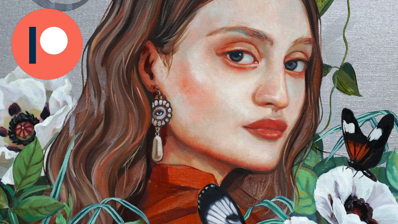 Painting Skin, Hair & Poppies with Acrylics & Oils!