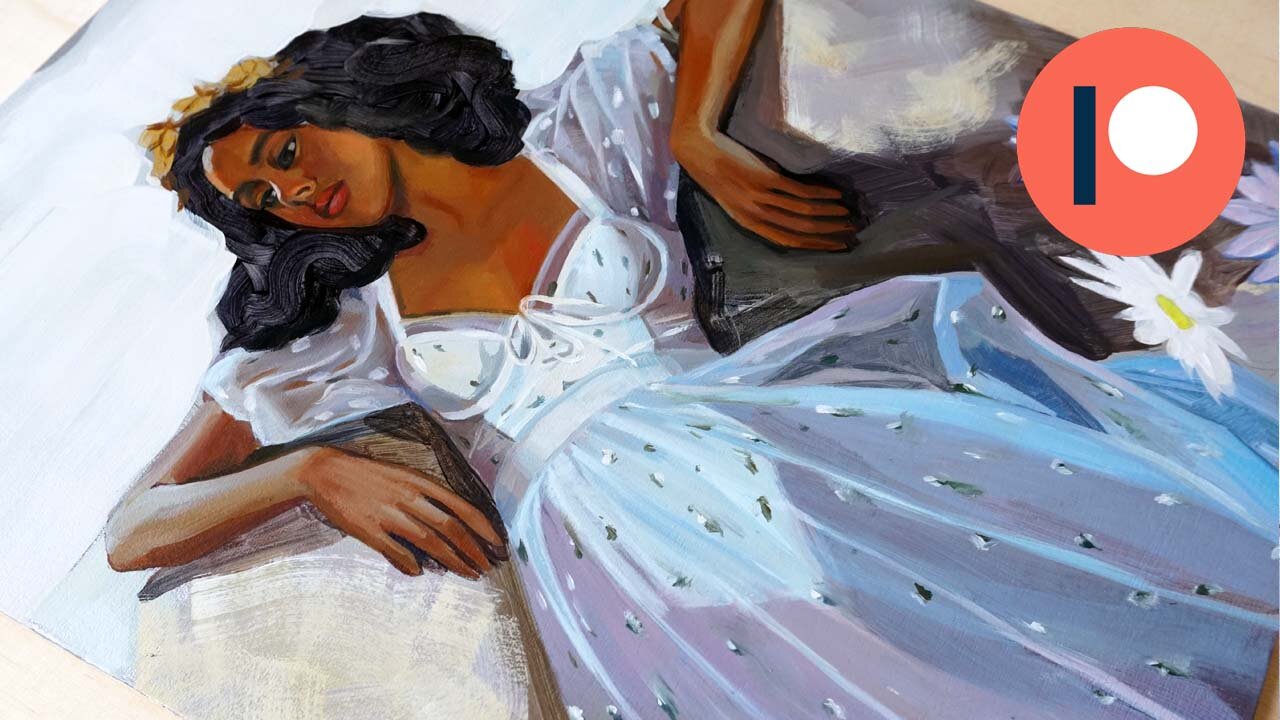 Painting Skin & Sheer Fabric with Acrylics & Oils!