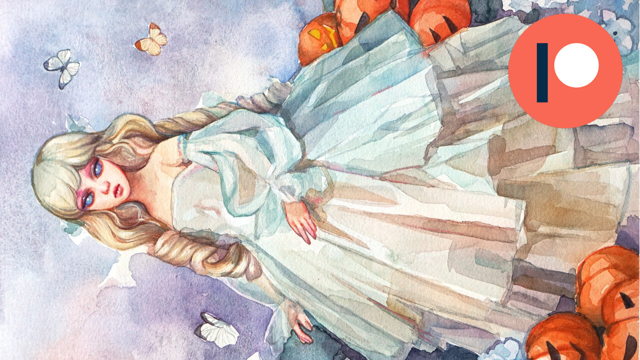 Full Painting Process: Watercolor, Color Pencils & Gouache "Jezebel"