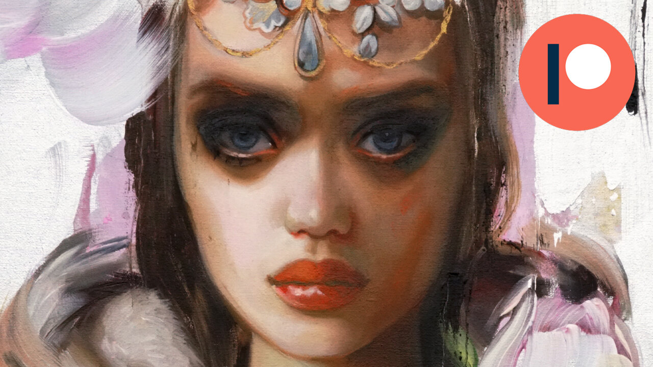 Oil & Acrylic Portrait: Pandora