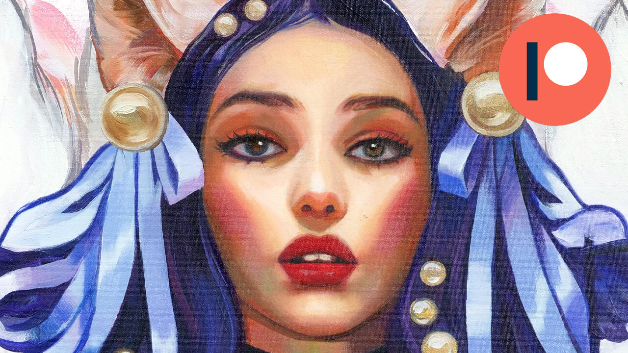 Portrait Painting Tutorial with Oils: Kitsune