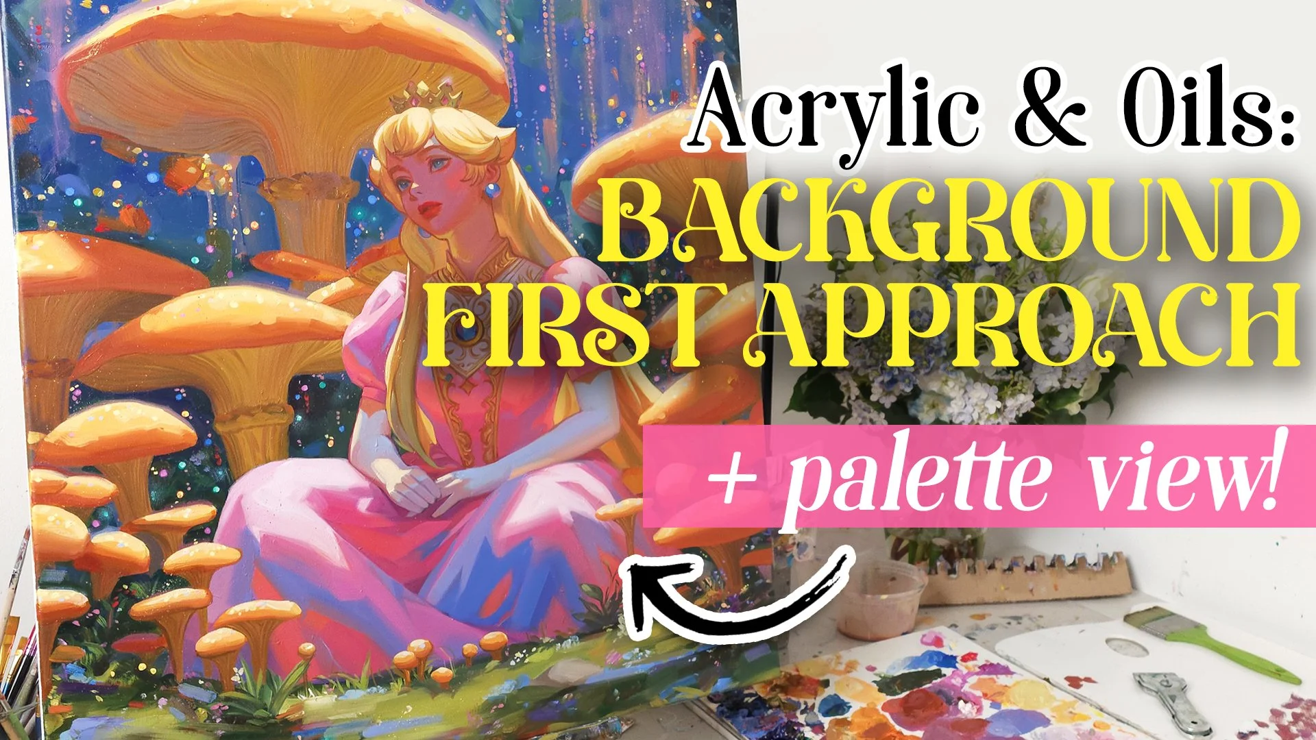 Painting Skin with Complementary Colors + Acrylic Underpainting and Oil Overpainting || PEACH 🍑