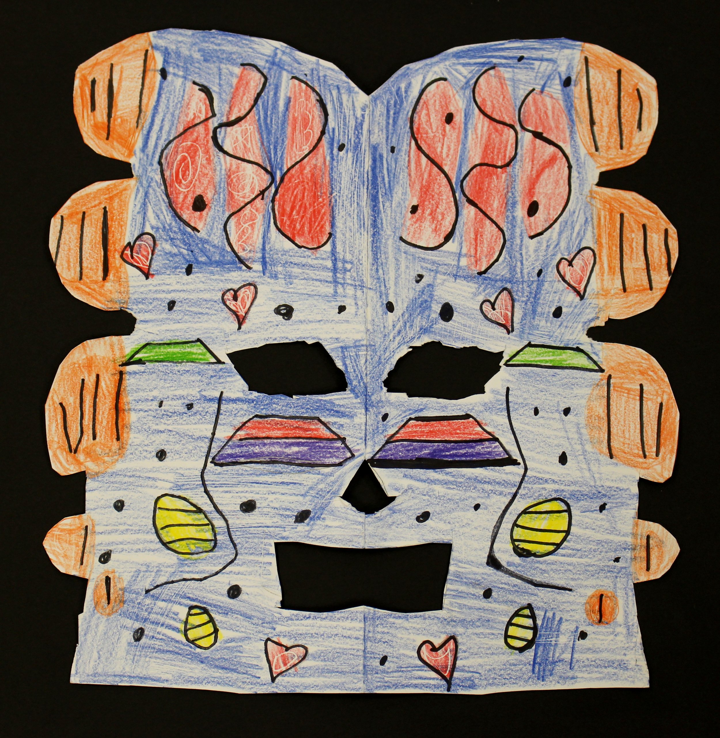 Second Grade: Lily Cripe (Symmetrical Masks-work in progress)