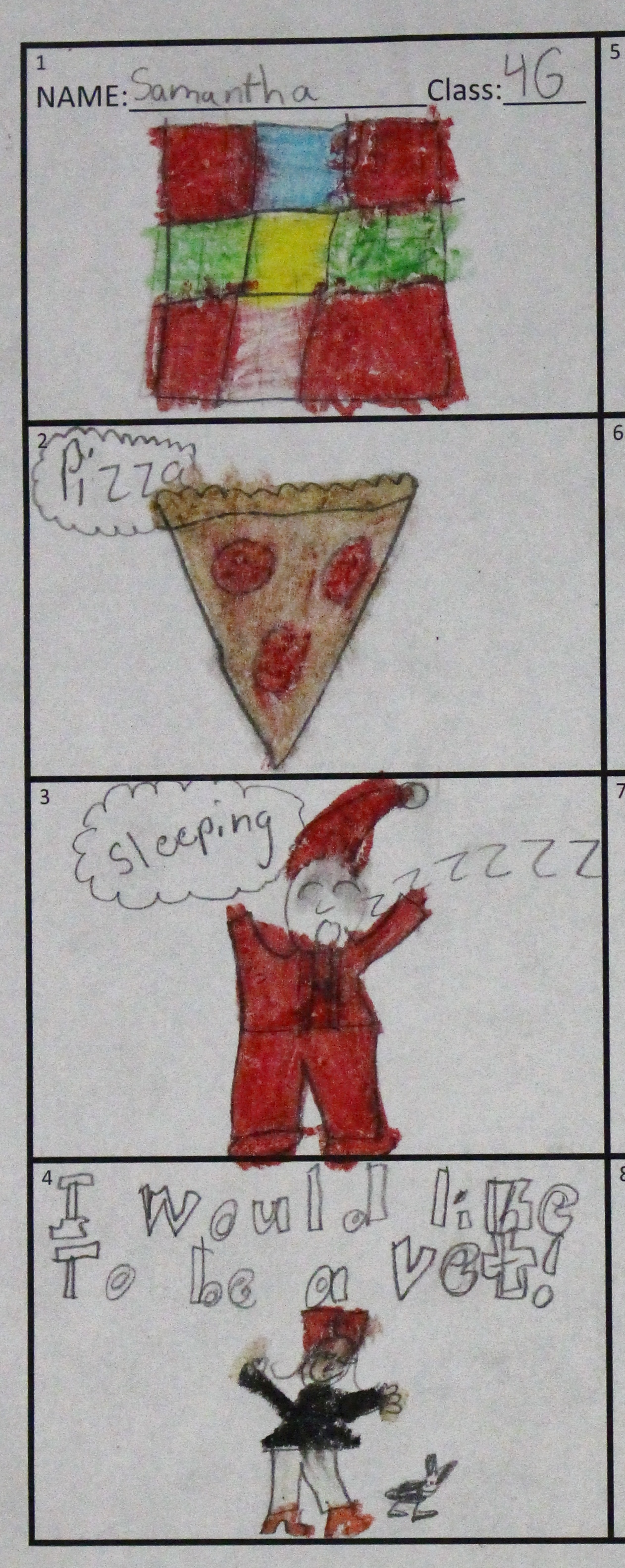 Fourth Grade: Samantha Warner (Warm-up Mini Drawings)