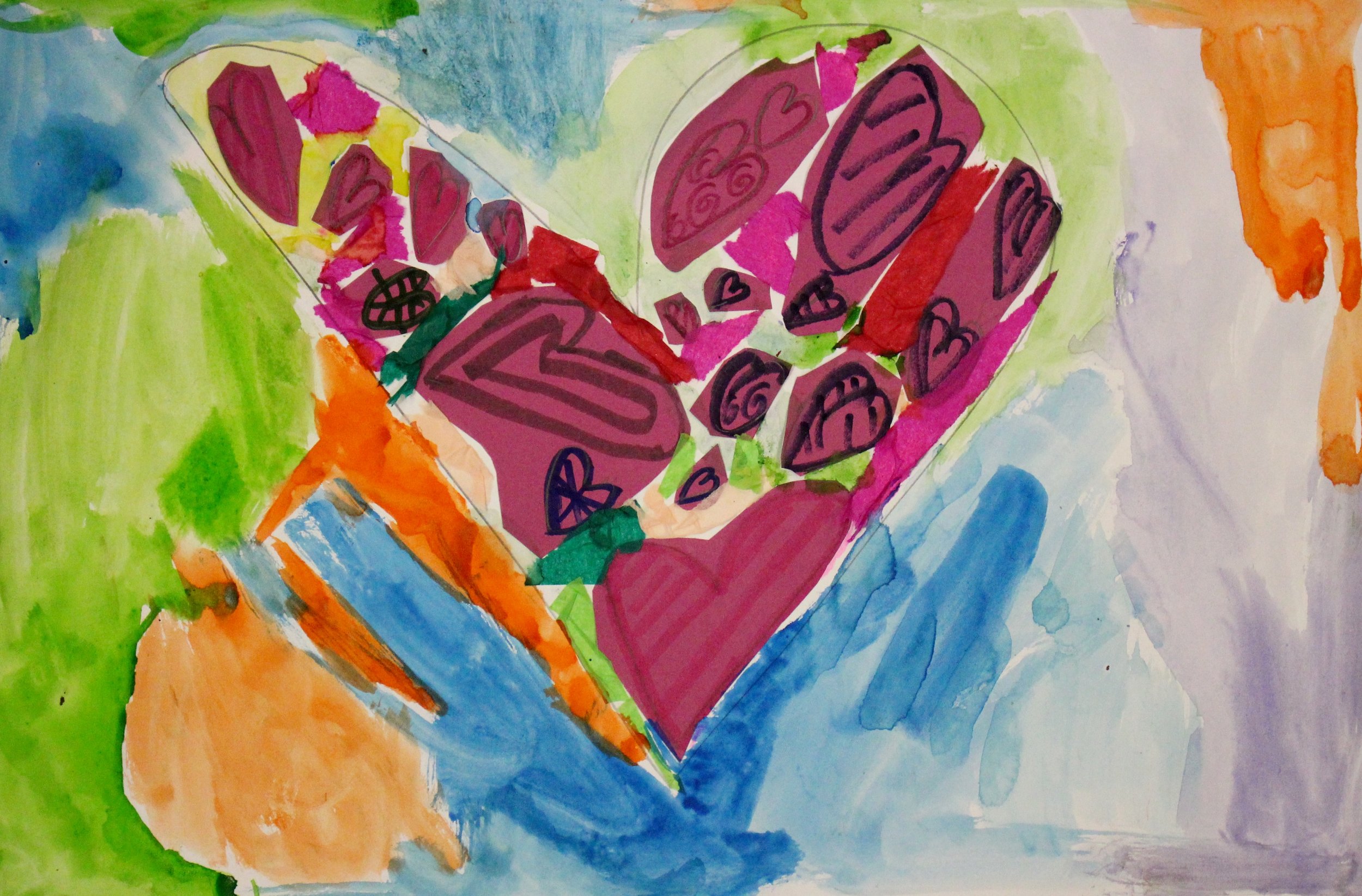 First Grade: Mya Whaley: Jim Dine Hearts