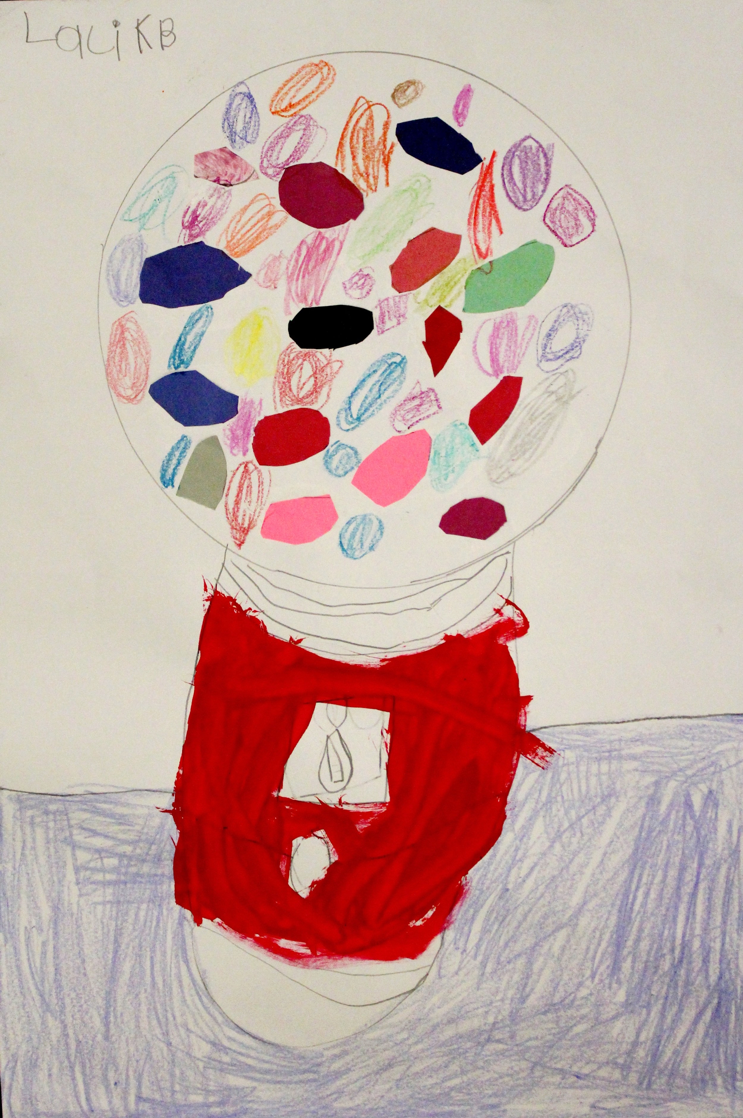 Kindergarten: Laci Jones ( Wayne Thiebaud-Gumball Machine: work in progress)