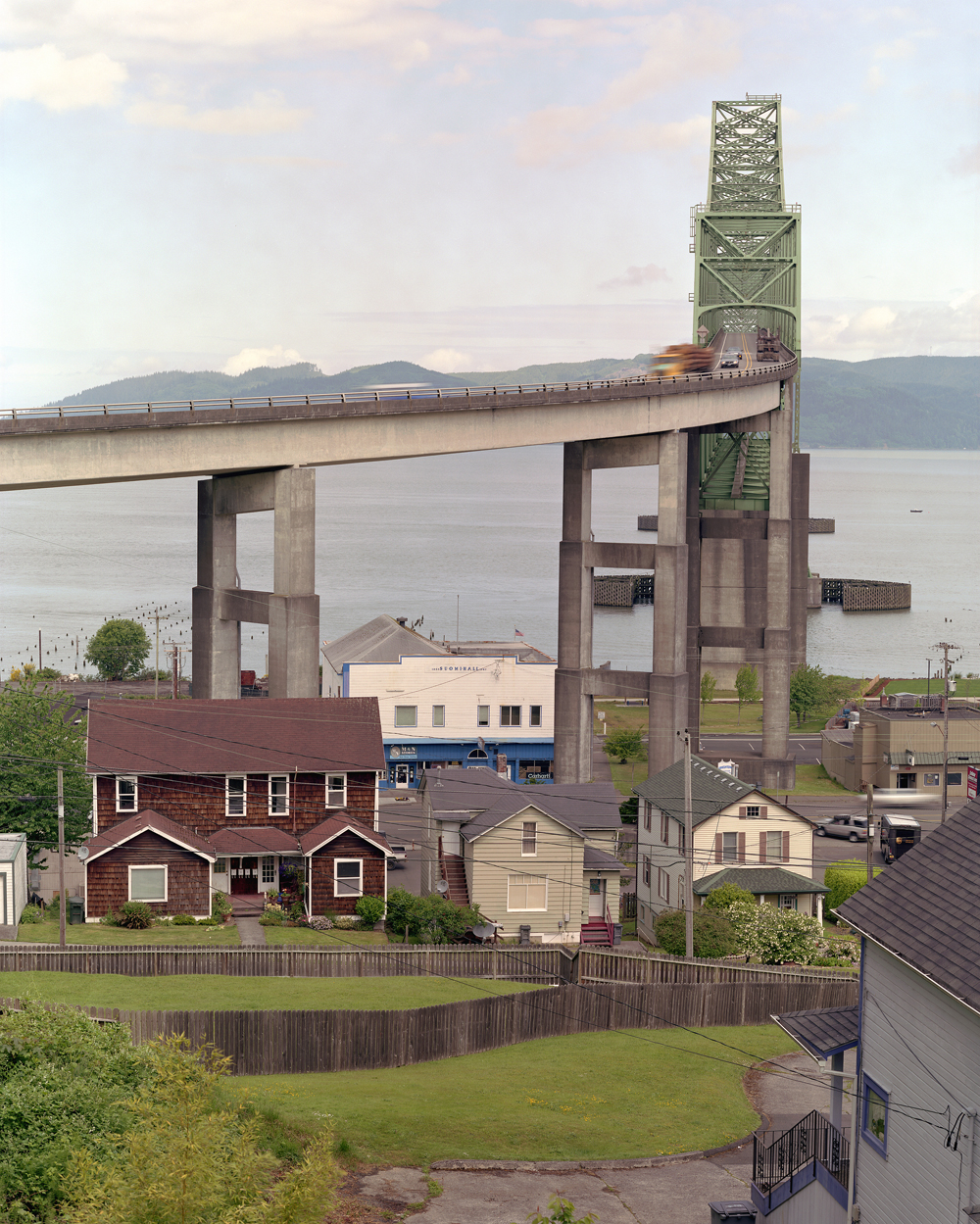 Suomi Hall and Bridge from Above 