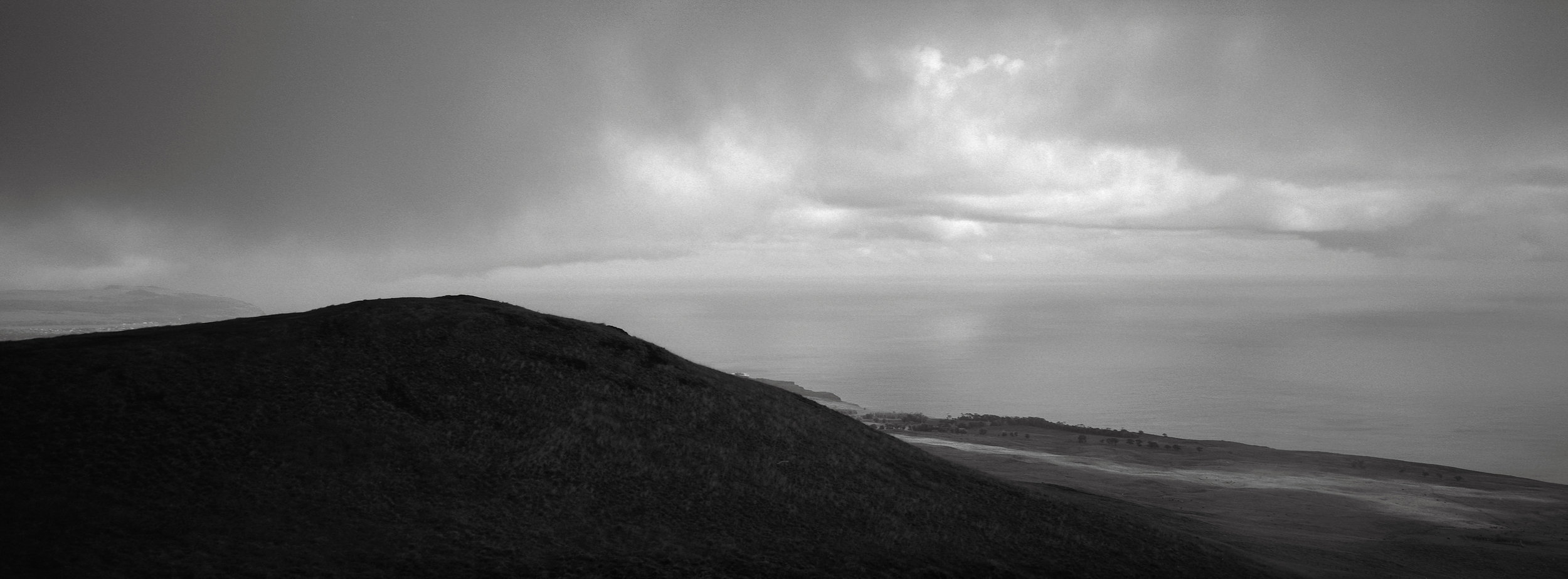 Atop Easter Island in the Rain