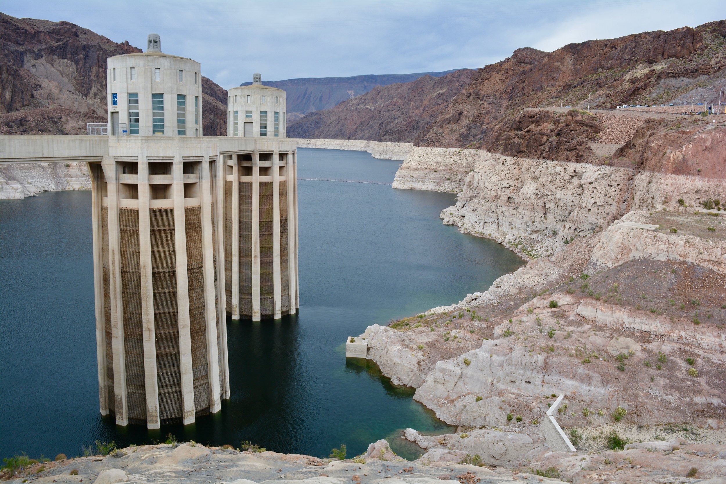Lake Mead from the top of Hoover Dam