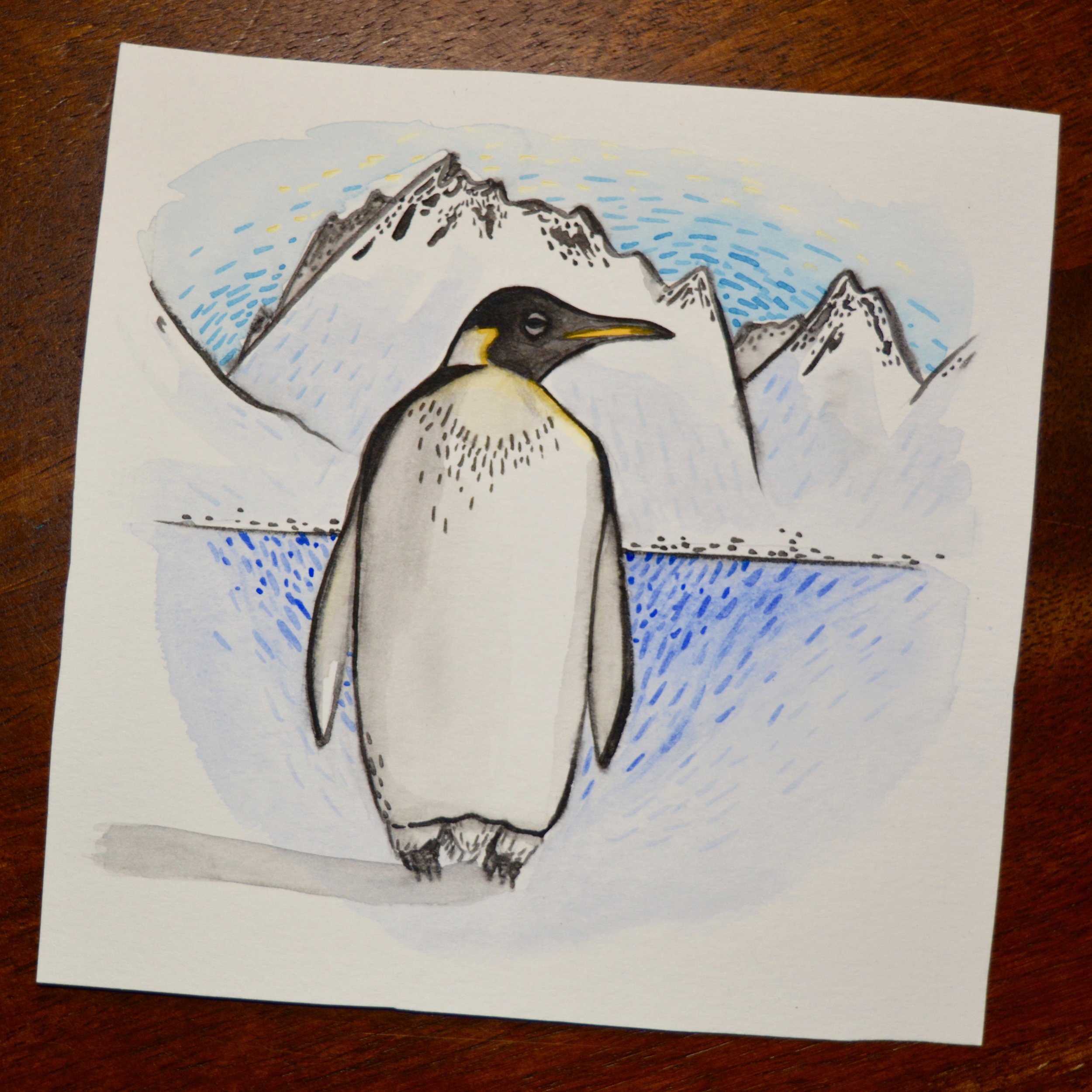 World Penguin Day Giveaway "Sketch" Painting