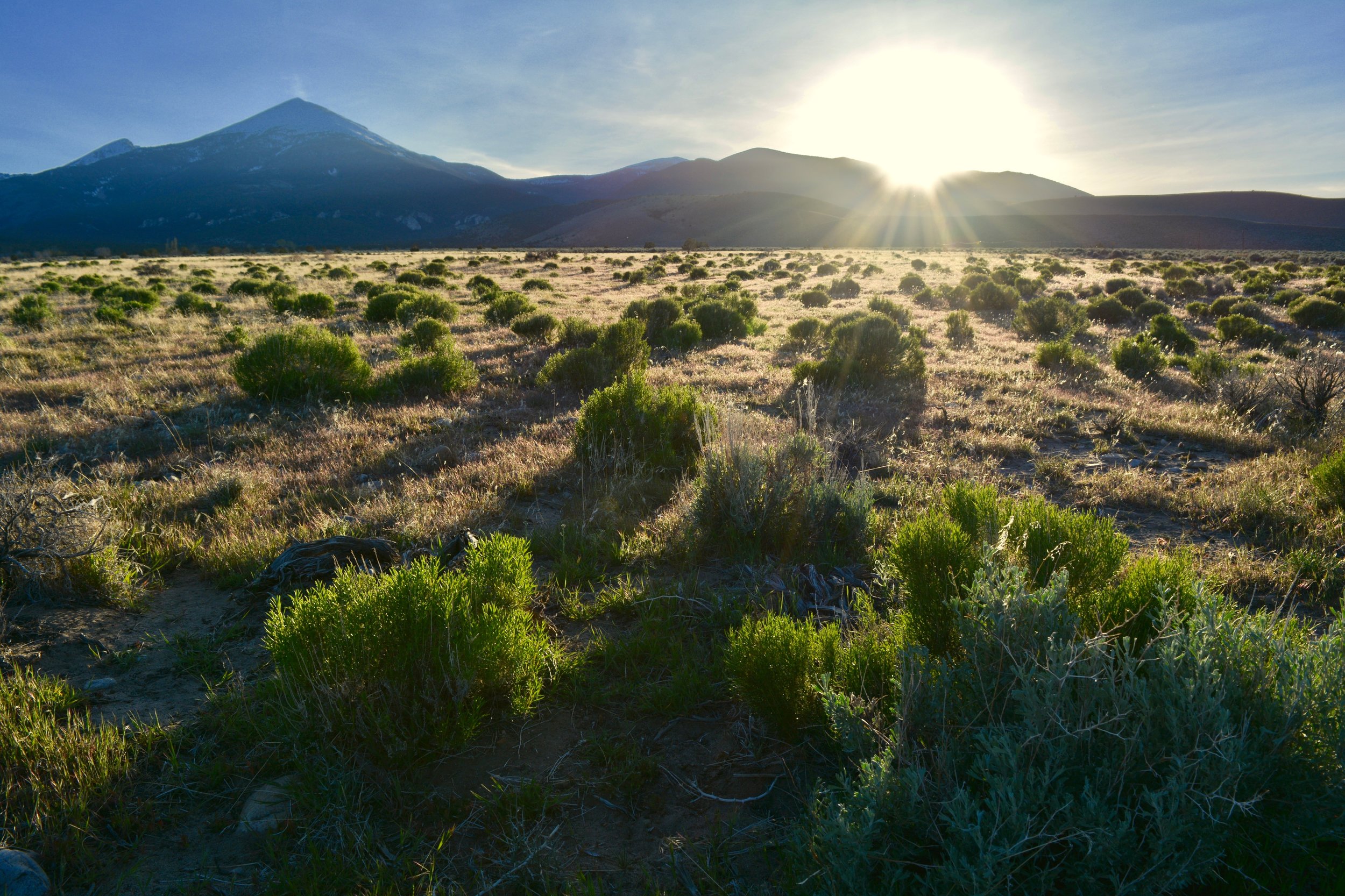 Sunset at Great Basin National Park entrance