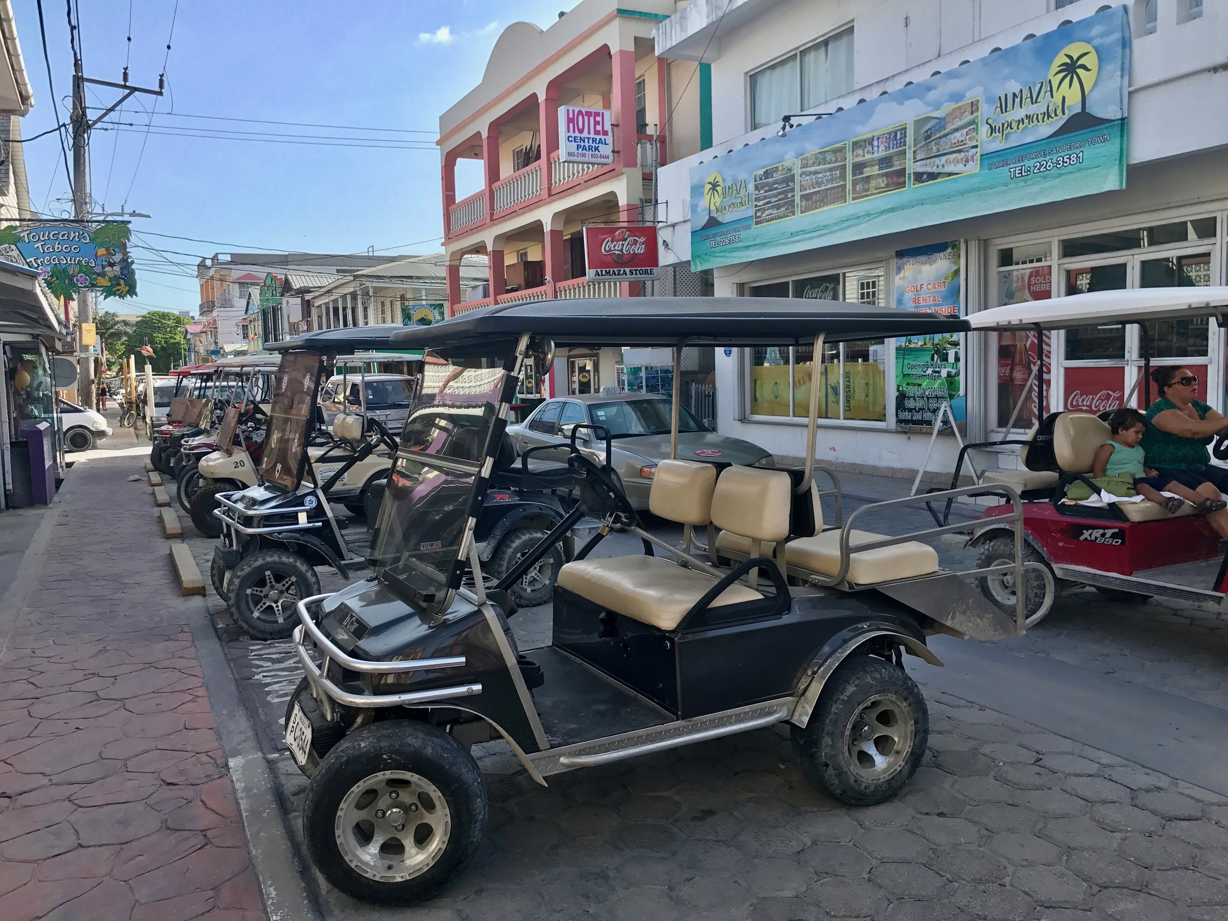 Golf carts in San Pedro