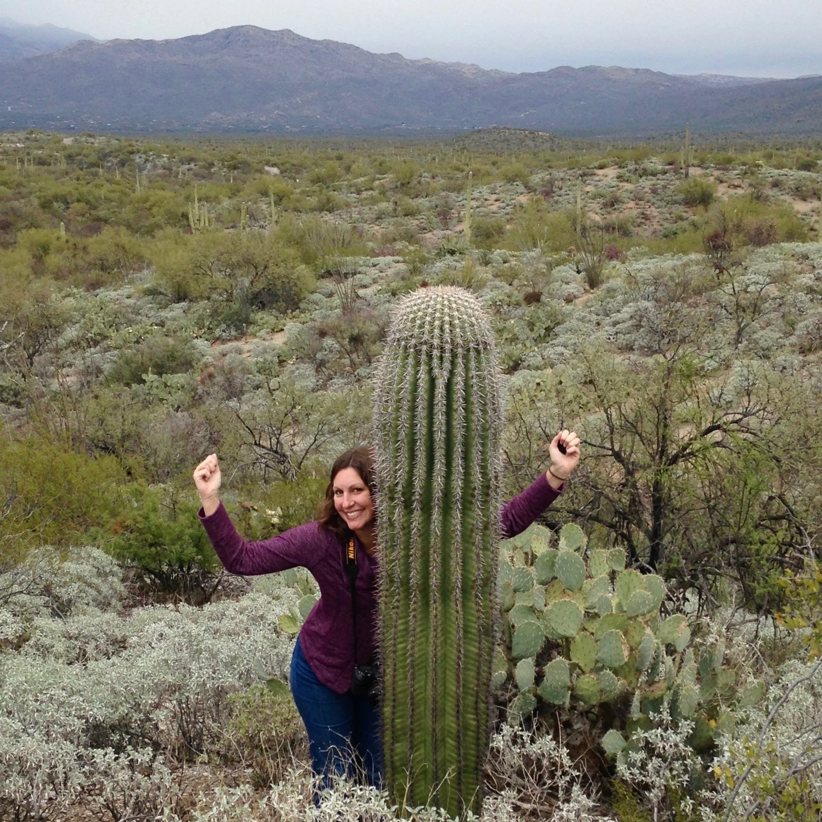 Me at Tucson's Saguaro National Park in January