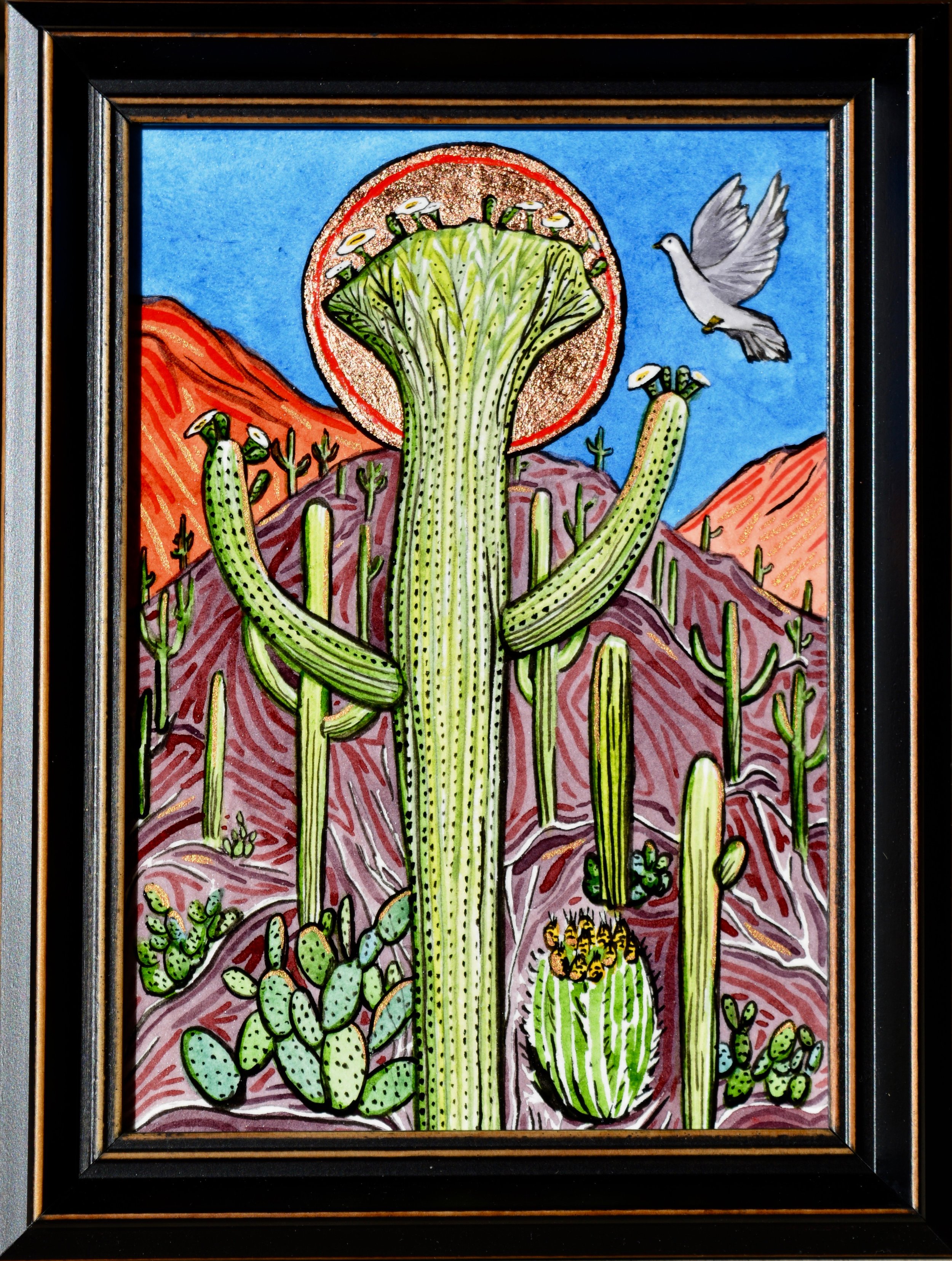 Sonoricons: Crested Saguaro Available for purchase at Raices Taller 222 Art Gallery & Workshop during the month of December 2018