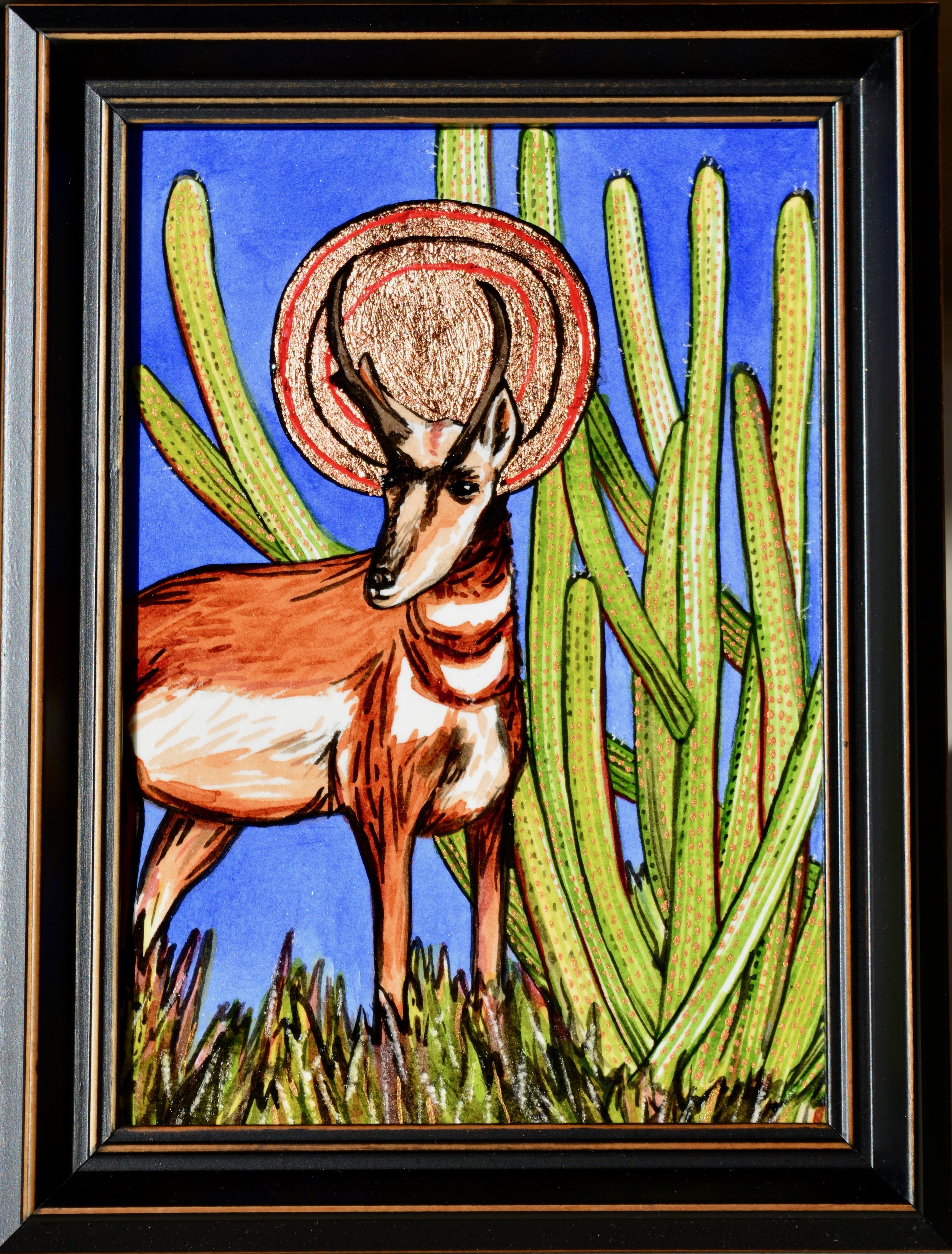 Sonoricons: Sonoran Pronghorn Antelope Available for purchase at Raices Taller 222 Art Gallery & Workshop during the month of December 2018