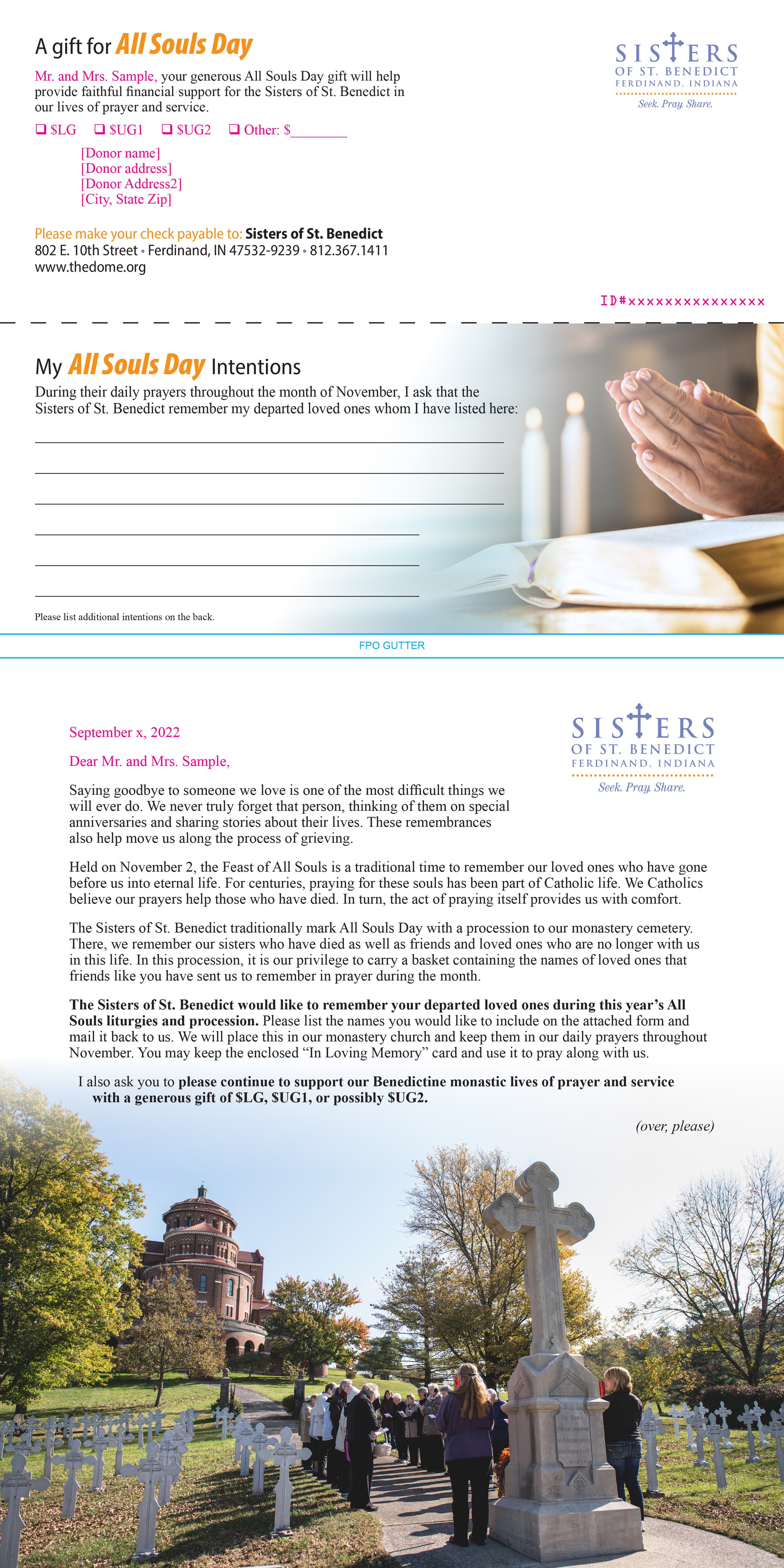 Mail Appeal for the Sisters of St. Benedict