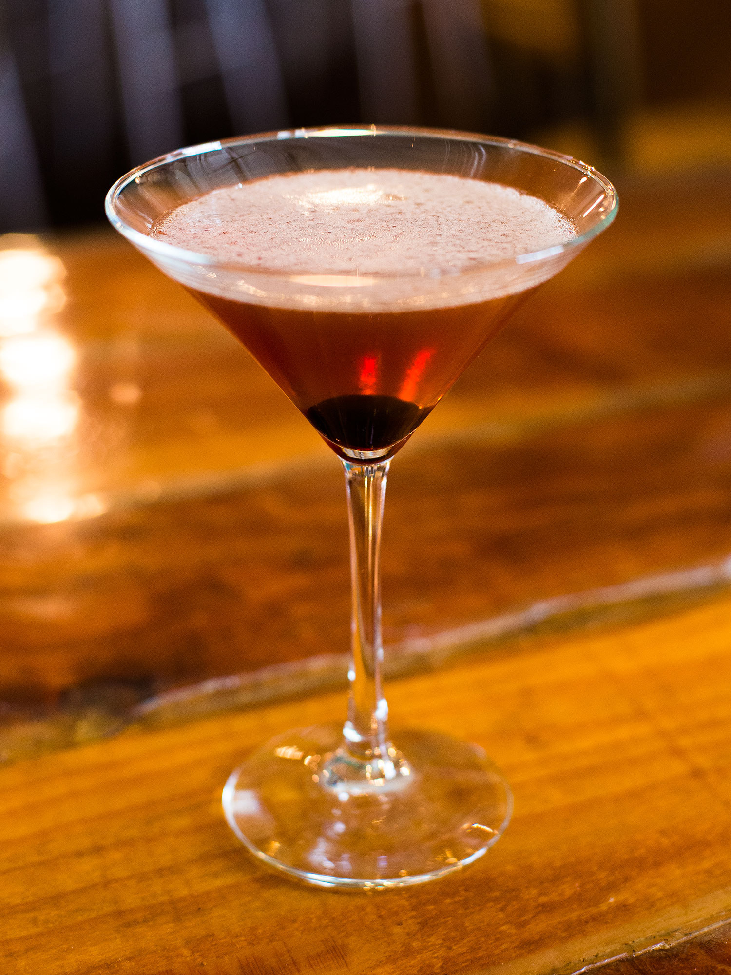 Feisty Manhattan: Feisty bourbon (distilled in Colorado), Contratto Rosso & Luxardo cherry