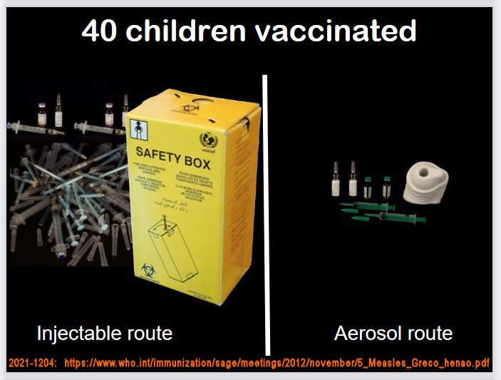 Stealth vaccination: aerosols; powders; vaccines in drinking water and food