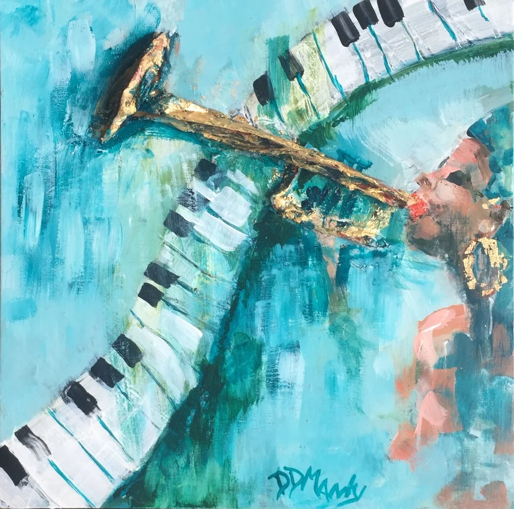 Trumpet Woman 10 x 10