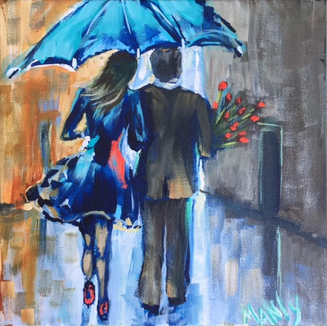 A Dozen Roses 10" x 10" Acrylic on Canvas SOLD