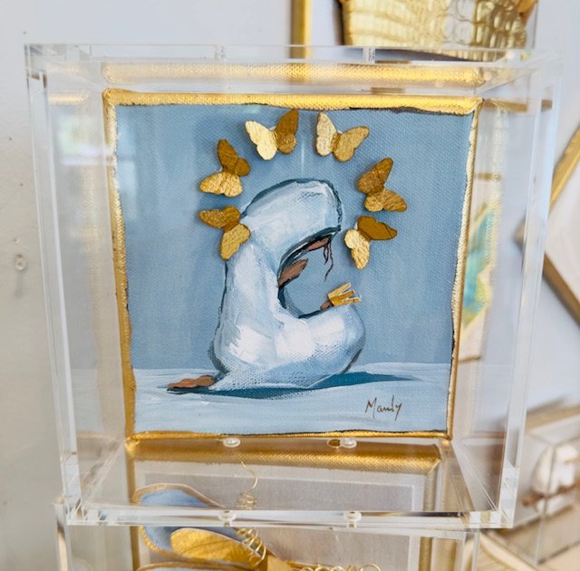 Mary and Jesus with Butterfly Halo