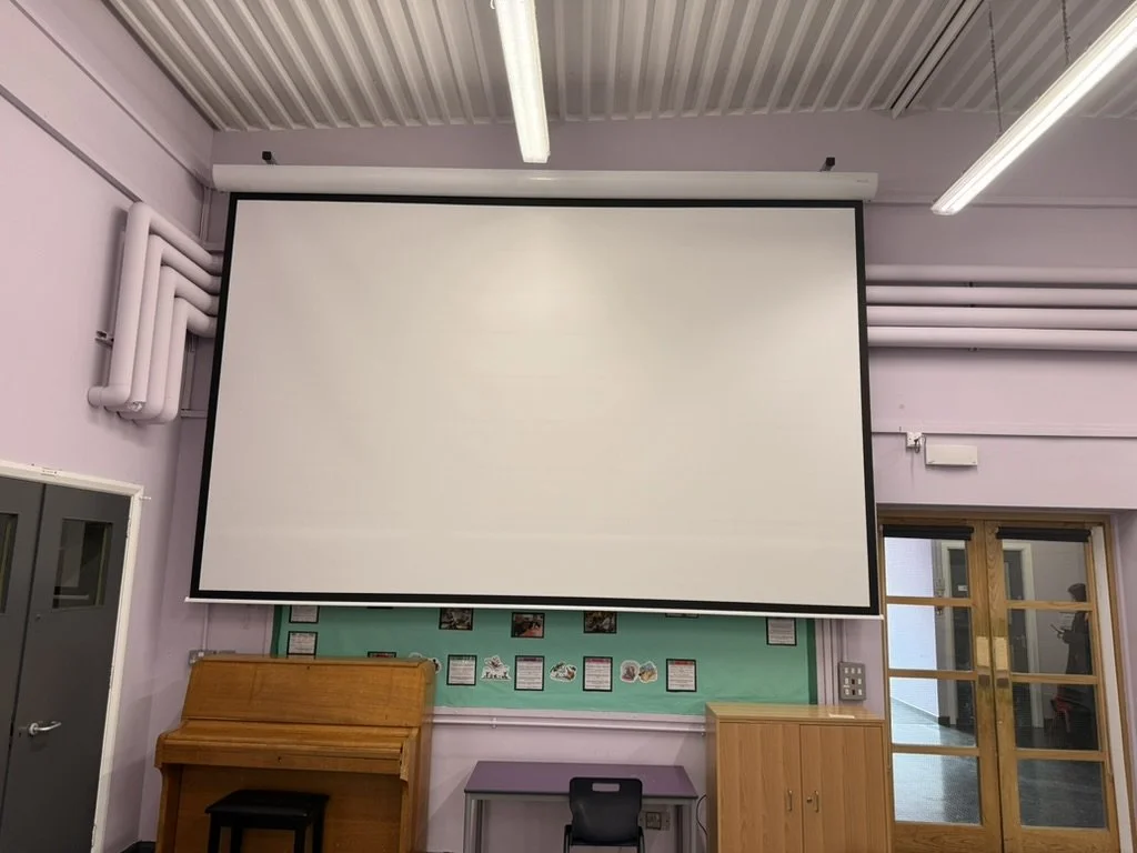 School Motorised Projection Screen