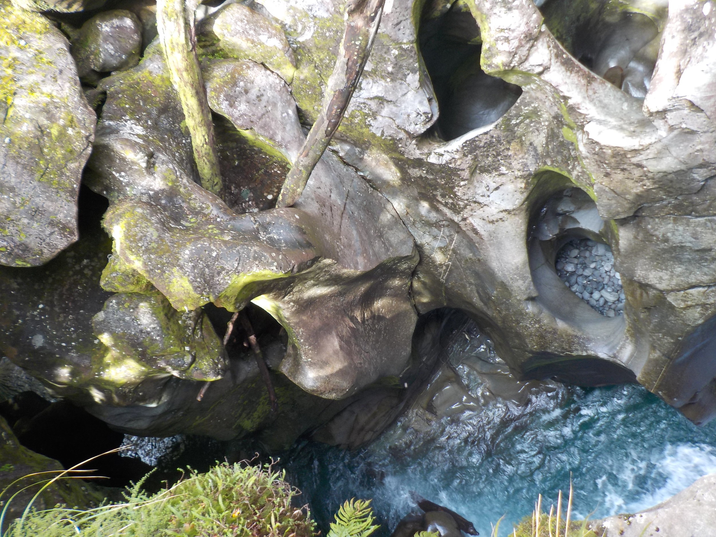 Streams have made weird shapes out of the stones.