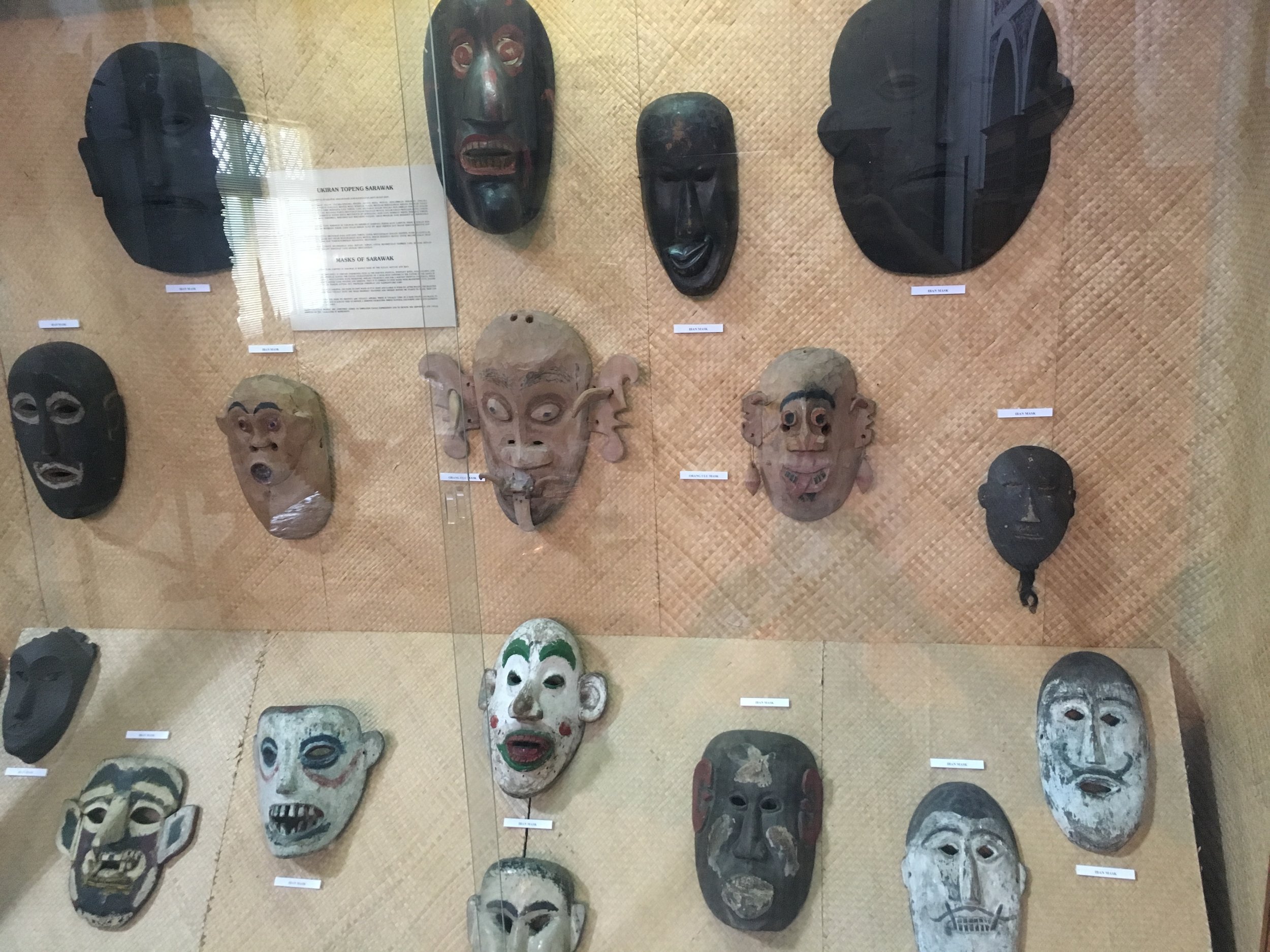 Some masks used in ceremonies