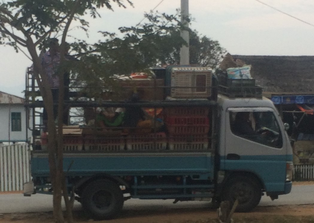 Lonton, Kachin State, Myanmar - this was my "shuttle" to take me two hours through unpaved mountain passes to the train station.