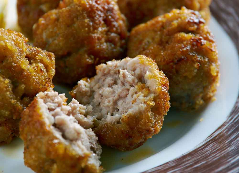 Keftedes traditional Greek meatballs