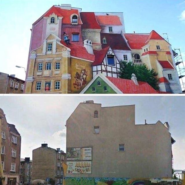 Amazing what a bucket paint can do! #art #architecture #mural 
#Repost @we_love_architect