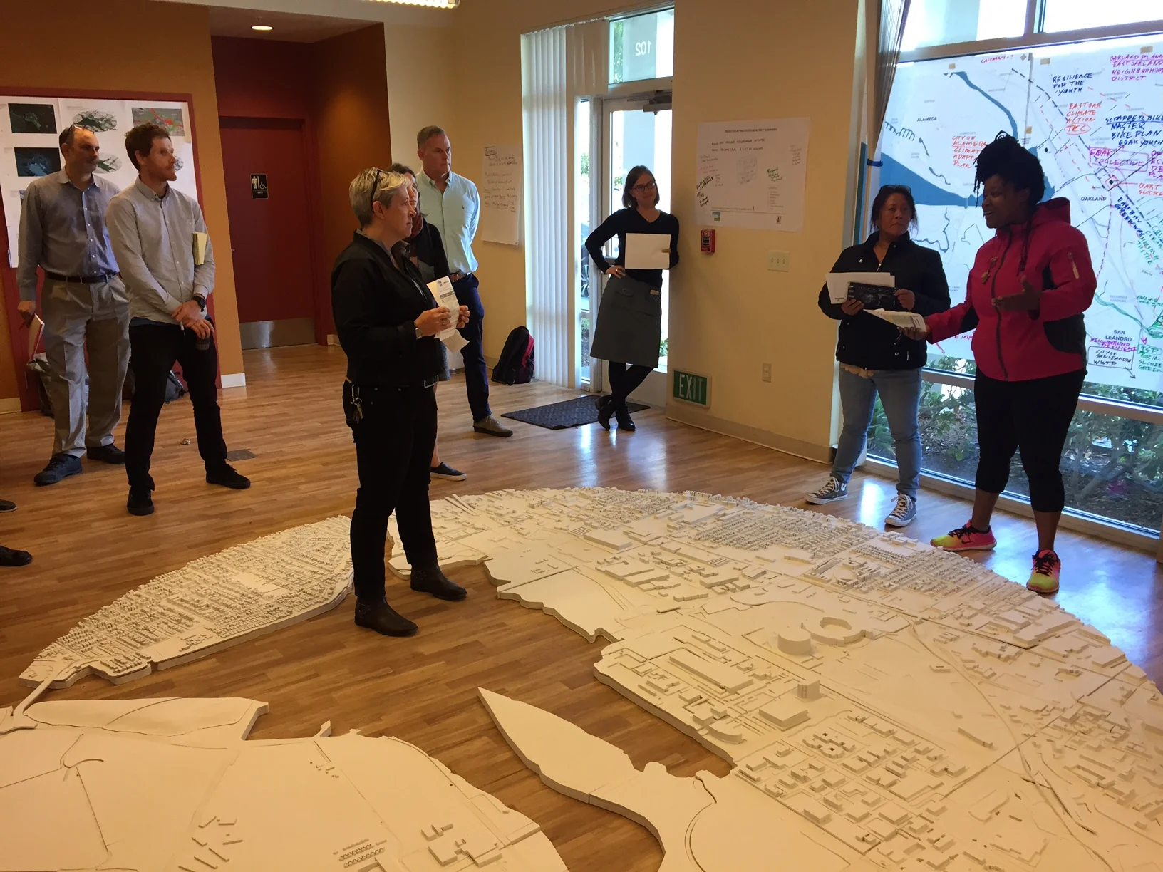 Attendees discuss planning principles to ensure future investments address equity, resilience, and community priorities