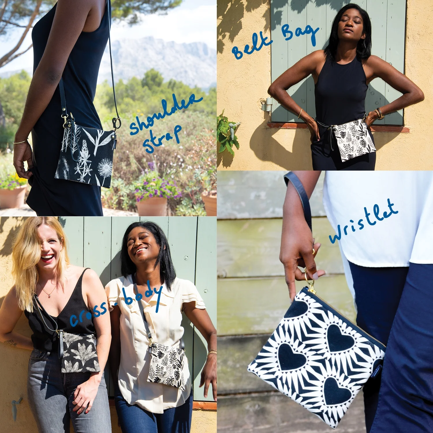 Printed Wild Square Clutch, Belt bag, Cross-body Strap, Fanny Pack, Wristlet