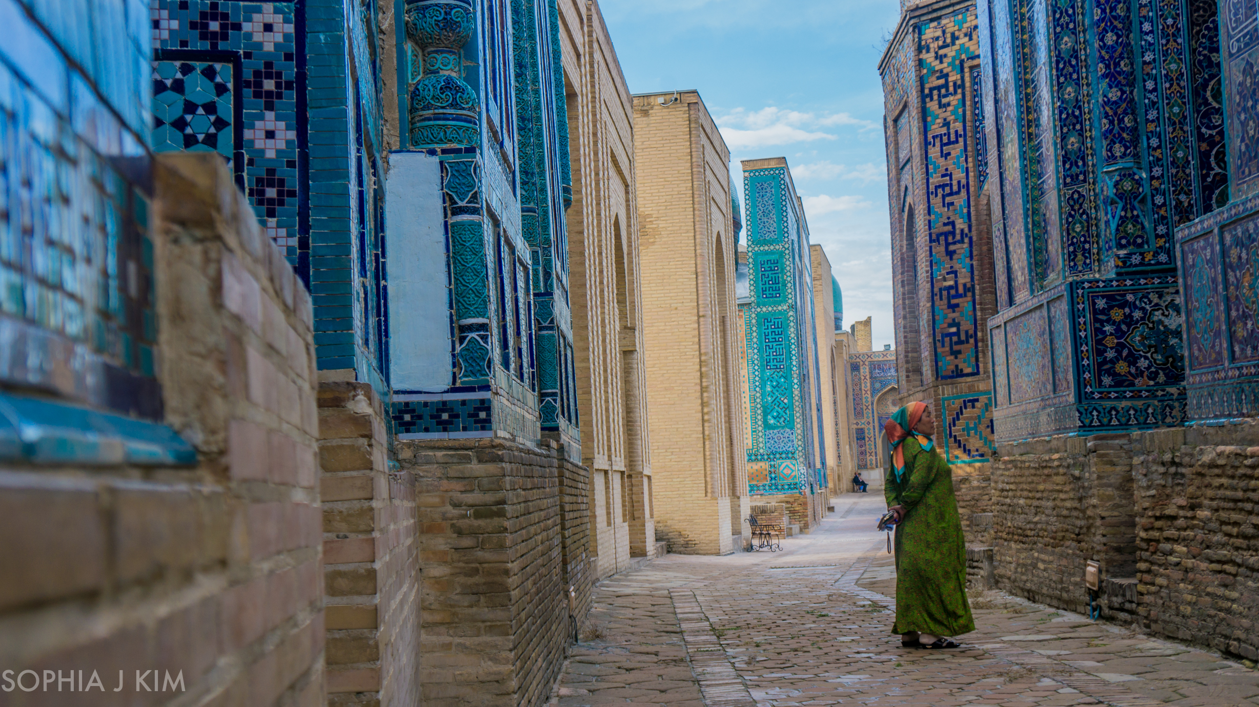 Uzkbek Woman at Shah-i-Zhinda, Uzbekistan