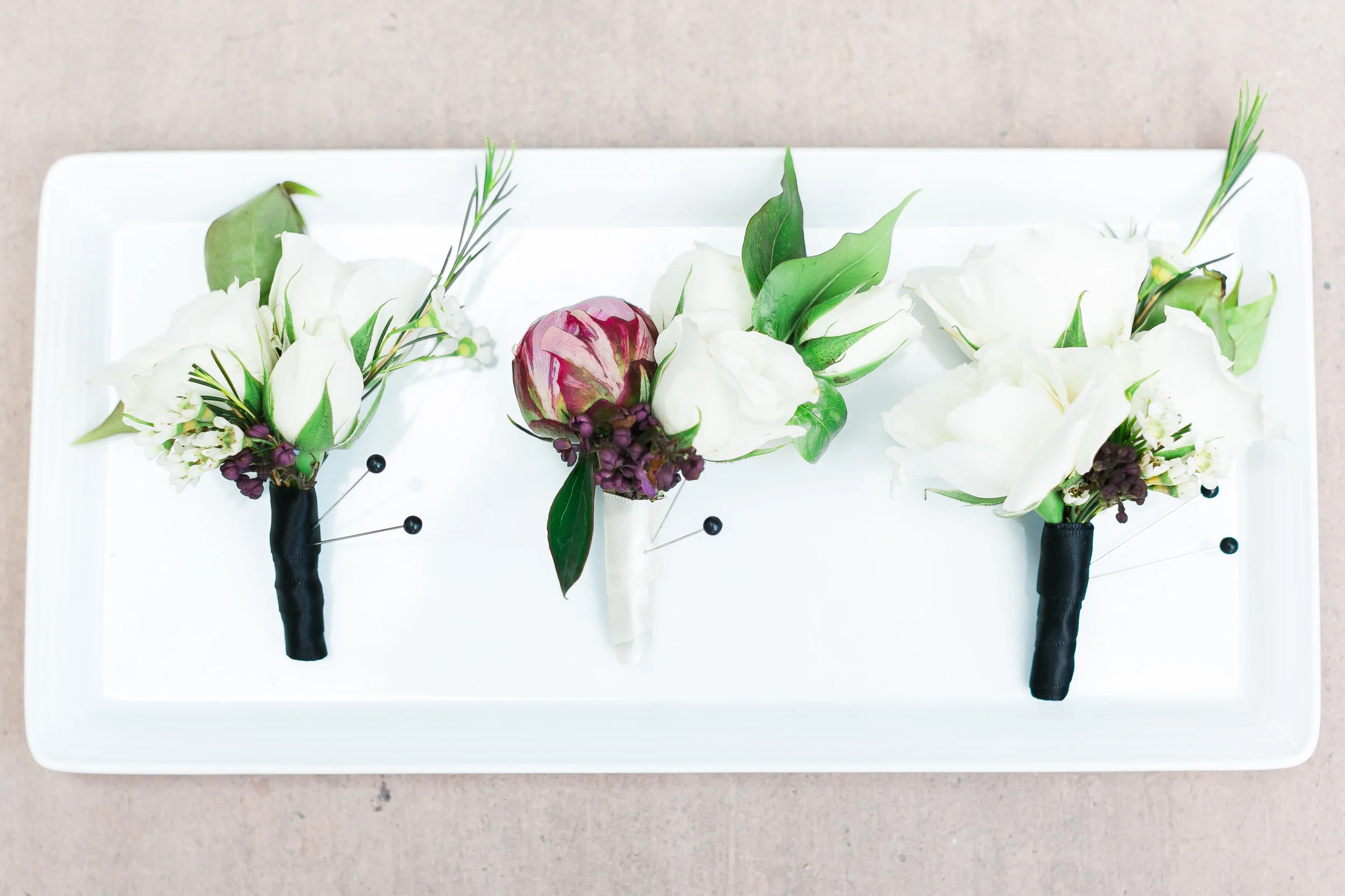 Las Vegas wedding at the Springs Preserve. Florals of white, pink and purple by Layers of Lovely. Photography by J. Anne Photography.