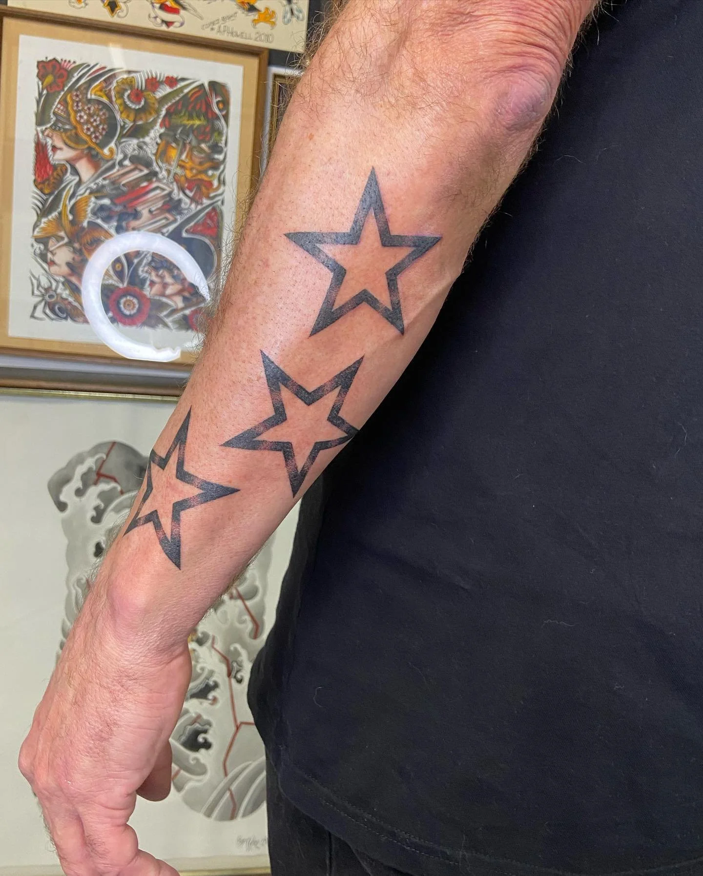 Big thanks to Adam for coming in with this sick idea! Was a blast to tattoo these ⭐️ I am always down to chat over custom ideas, book a free consult and let&rsquo;s make ya tattoo dreams a reality!