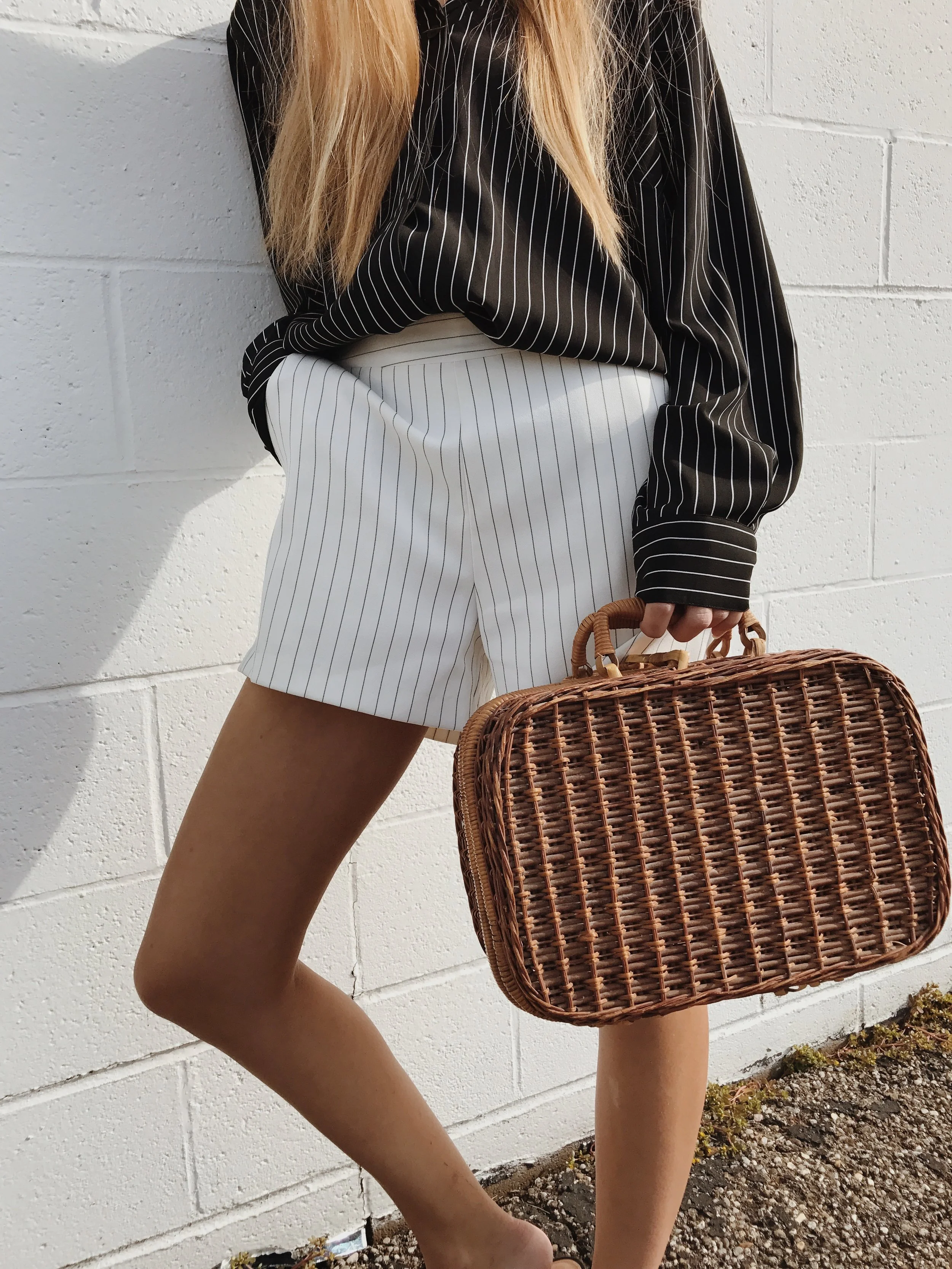 Stripes and Plaid and Wicker and White