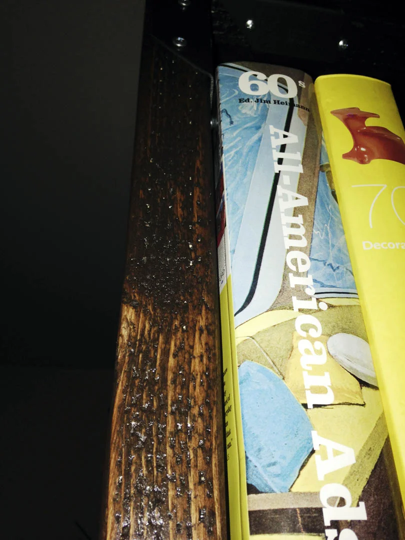 close-up of the hand-distressing i did using various techniques