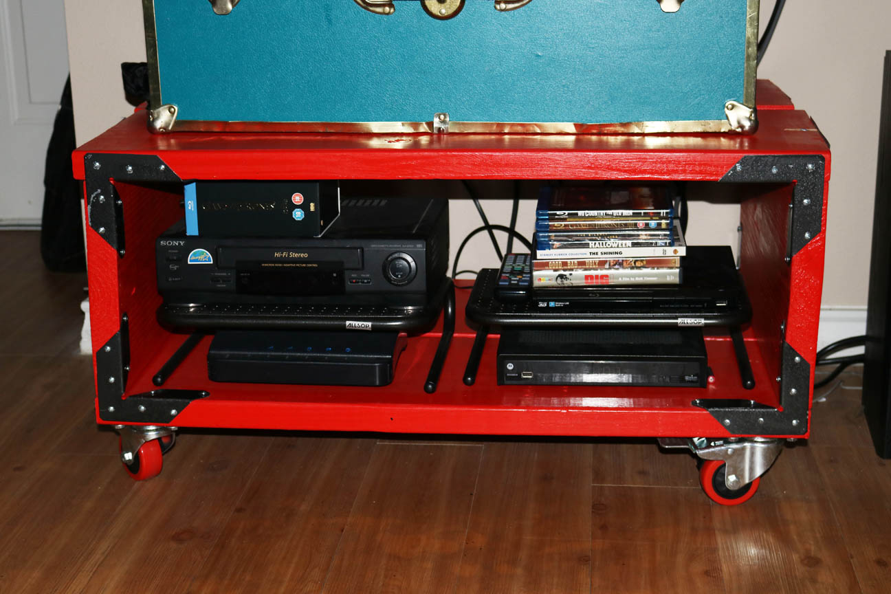  close-up of the strong ties(coated with spray paint)