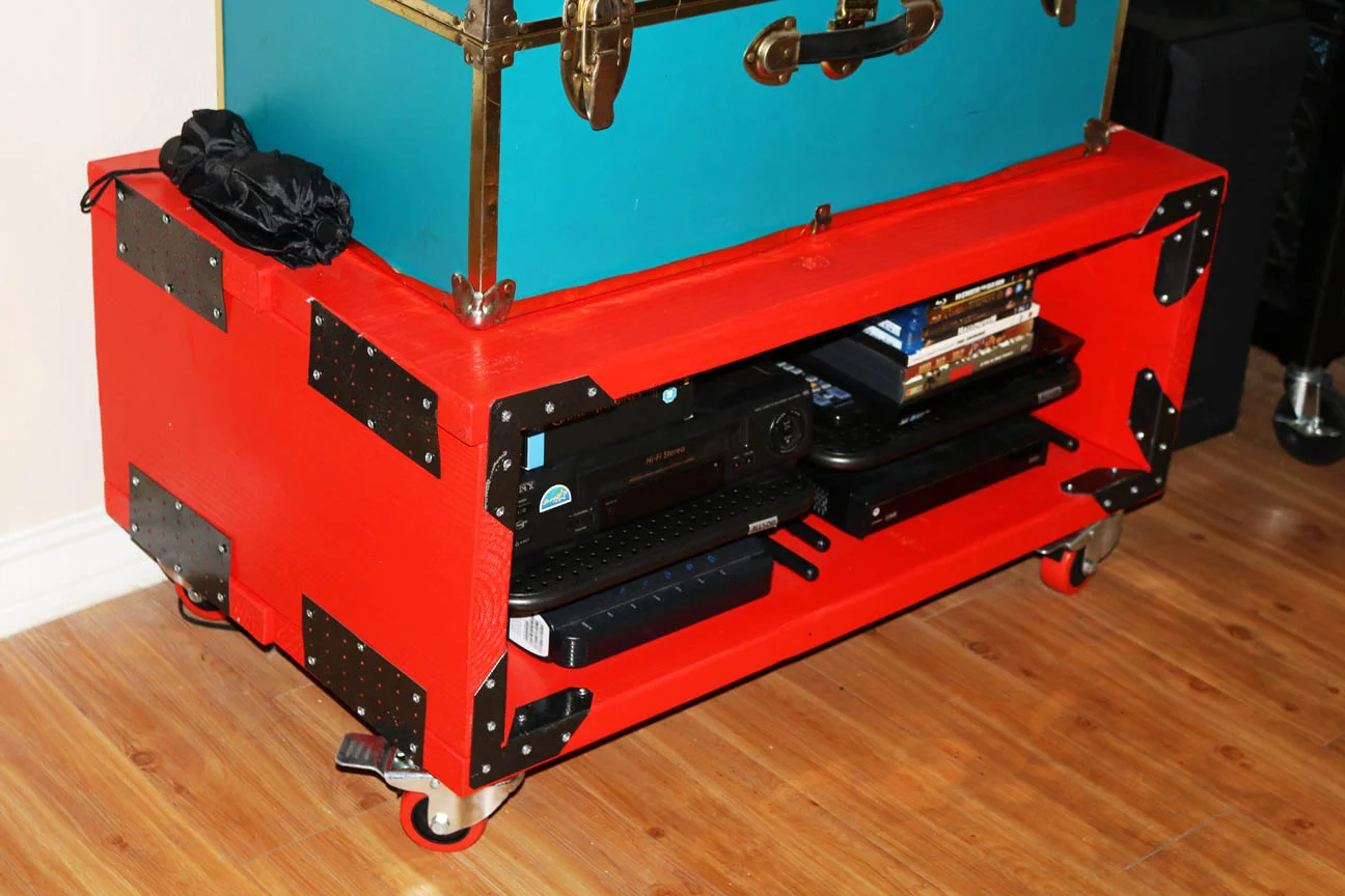  close-up of the strong ties(coated with spray paint)